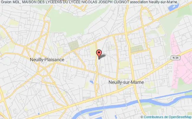 plan association Mdl, Maison Des Lyceens Du Lycee Nicolas Joseph Cugnot Neuilly-sur-Marne