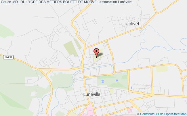 plan association Mdl Du Lycee Des Metiers Boutet De Monvel Lunéville