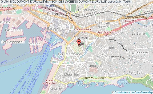 plan association Mdl Dumont D'urville (maison Des Lyceens Dumont D'urville) Toulon Cedex