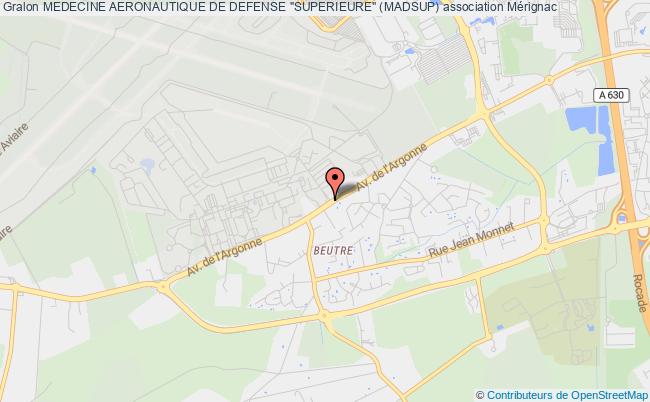 plan association Medecine Aeronautique De Defense "superieure" (madsup) Mérignac