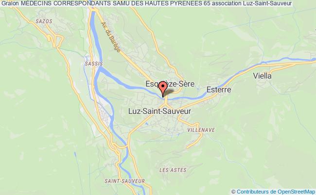 plan association MÉdecins Correspondants Samu Des Hautes Pyrenees 65 Luz-Saint-Sauveur