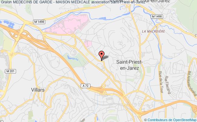 plan association Medecins De Garde - Maison Medicale Saint-Priest-en-Jarez