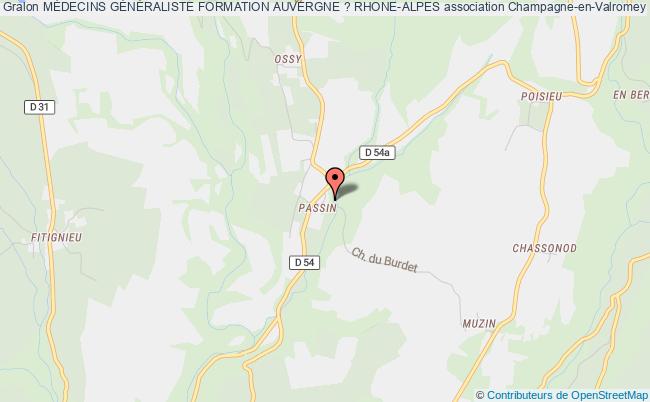 plan association MÉdecins GÉnÉraliste Formation Auvergne ? Rhone-alpes Champagne-en-Valromey