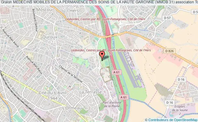 plan association Medecins Mobiles De La Permanence Des Soins De La Haute Garonne (mmob 31) Toulouse