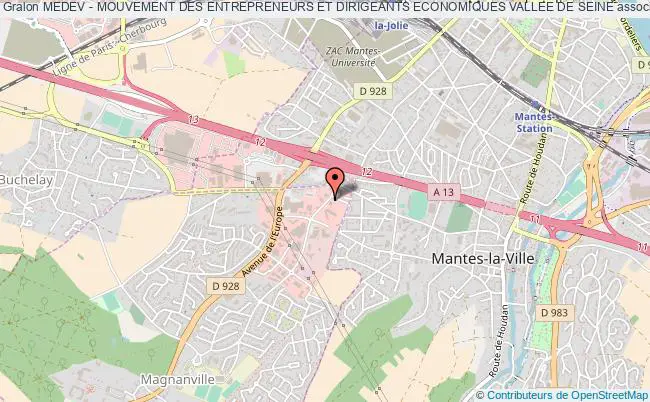 plan association Medev - Mouvement Des Entrepreneurs Et Dirigeants Economiques Vallee De Seine Magnanville