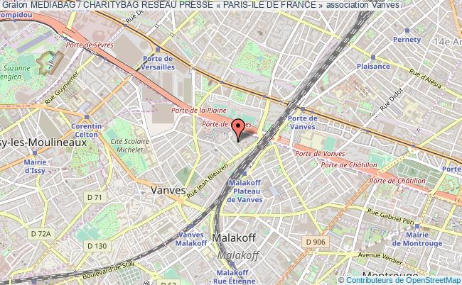 plan association Mediabag / Charitybag Reseau Presse « Paris-ile De France » Vanves