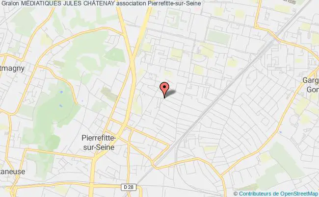 plan association MÉdiatiques Jules ChÂtenay Pierrefitte-sur-Seine