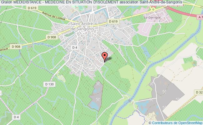 plan association Medidistance - Medecine En Situation D'isolement Saint-André-de-Sangonis