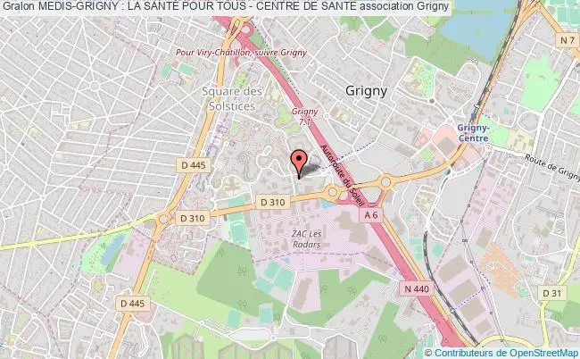 plan association Medis-grigny : La SantÉ Pour Tous - Centre De Sante Grigny