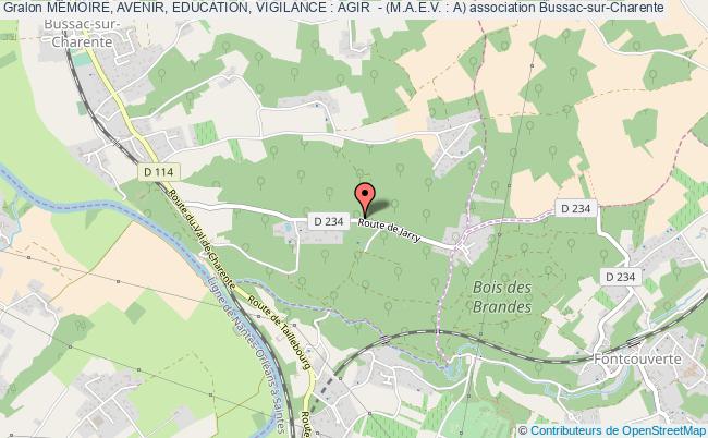 plan association MÉmoire, Avenir, Education, Vigilance : Agir  - (m.a.e.v. : A) Bussac-sur-Charente