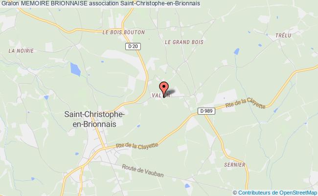 plan association Memoire Brionnaise Saint-Christophe-en-Brionnais