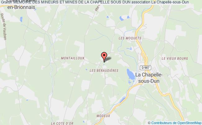 plan association Memoire Des Mineurs Et Mines De La Chapelle Sous Dun Chapelle-sous-Dun