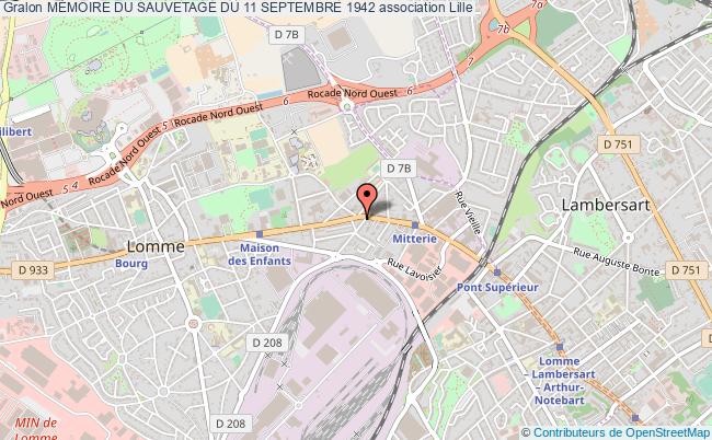 plan association MÉmoire Du Sauvetage Du 11 Septembre 1942 Lille