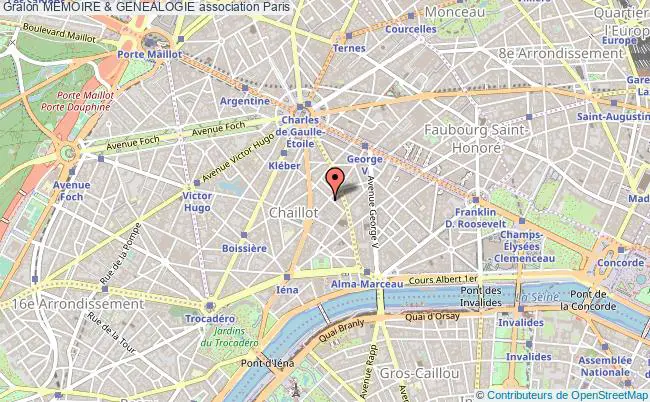 plan association Memoire & Genealogie Paris