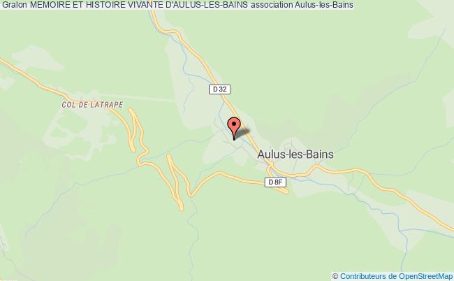 plan association Memoire Et Histoire Vivante D'aulus-les-bains Aulus-les-Bains