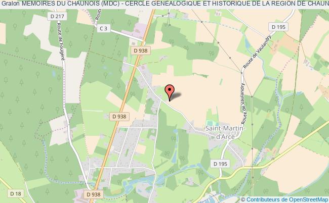 plan association Memoires Du Chaunois (mdc) - Cercle Genealogique Et Historique De La Region De Chauny Fougeré