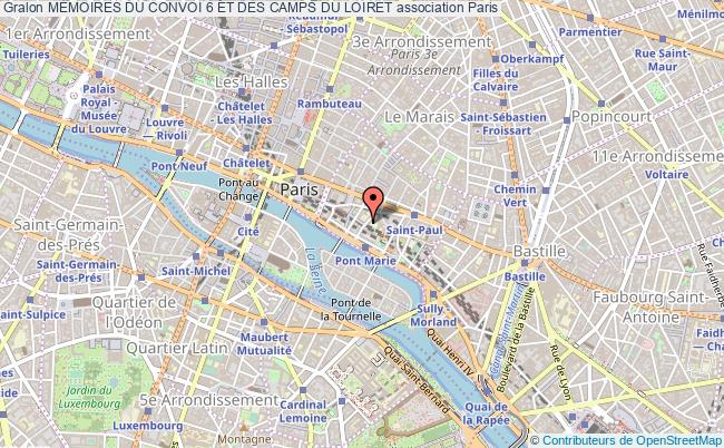 plan association MÉmoires Du Convoi 6 Et Des Camps Du Loiret Paris