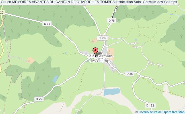 plan association MÉmoires Vivantes Du Canton De QuarrÉ-les-tombes Saint-Germain-des-Champs