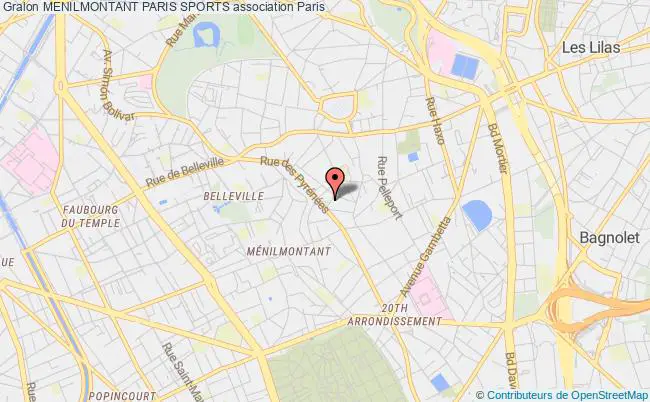 plan association Menilmontant Paris Sports Paris