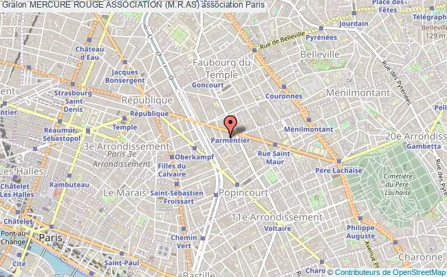 plan association Mercure Rouge Association (m.r.as) Paris