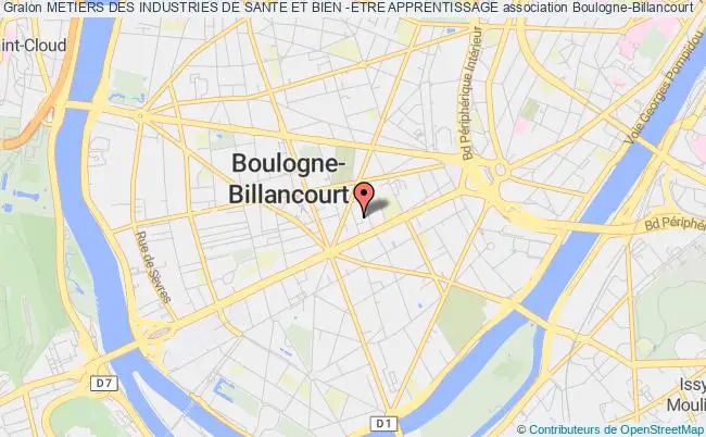 plan association Metiers Des Industries De Sante Et Bien -etre Apprentissage Boulogne-Billancourt