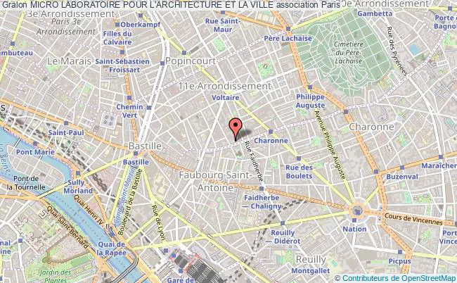 plan association Micro Laboratoire Pour L'architecture Et La Ville Paris 11e