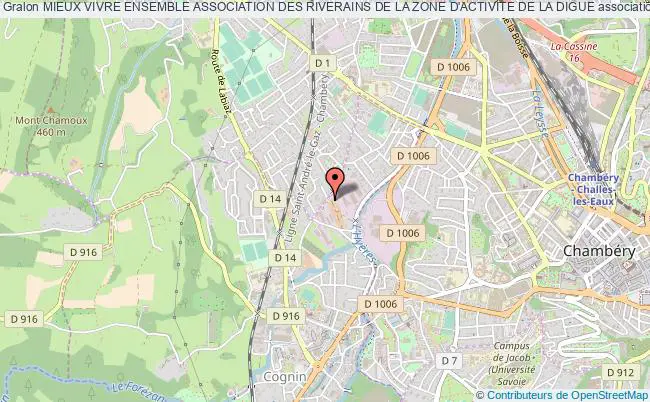 plan association Mieux Vivre Ensemble Association Des Riverains De La Zone D'activite De La Digue Chambéry