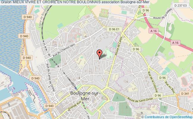 plan association Mieux Vivre Et Croire En Notre Boulonnais Boulogne-sur-Mer