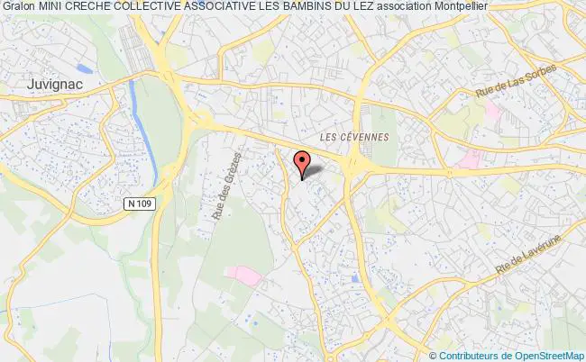plan association Mini Creche Collective Associative Les Bambins Du Lez Montpellier