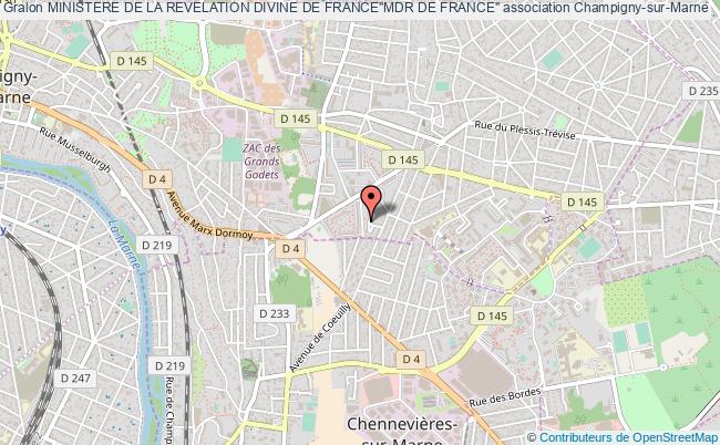 plan association Ministere De La Revelation Divine De France"mdr De France" Champigny-sur-Marne