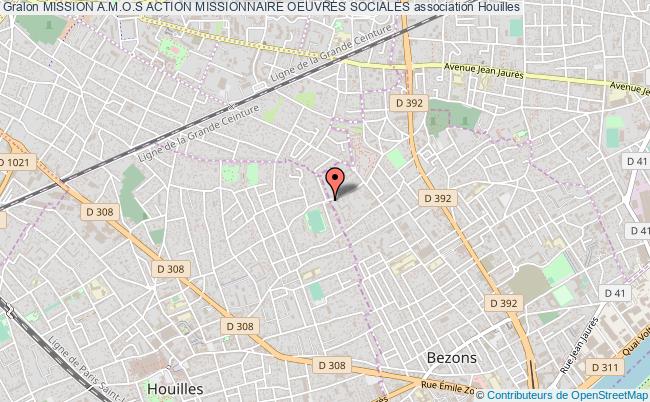 plan association Mission A.m.o.s Action Missionnaire Oeuvres Sociales Houilles