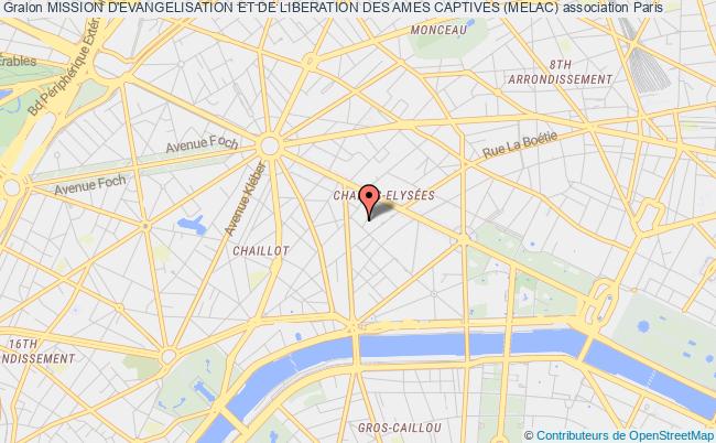 plan association Mission D'evangelisation Et De Liberation Des Ames Captives (melac) Paris