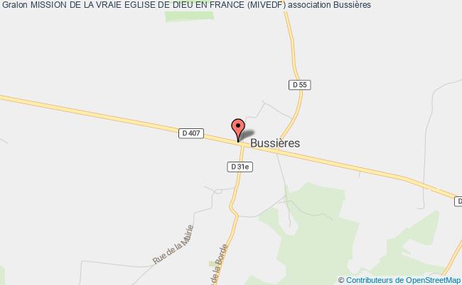 plan association Mission De La Vraie Eglise De Dieu En France (mivedf) Bussières