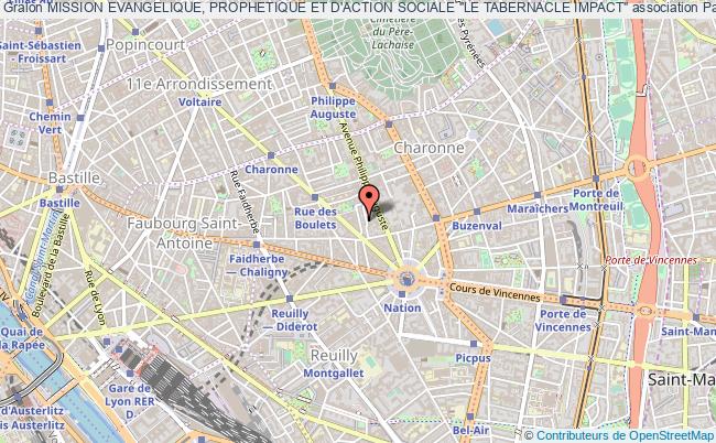plan association Mission Evangelique, Prophetique Et D'action Sociale "le Tabernacle Impact" Paris