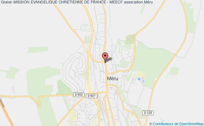plan association Mission Evangelique Chretienne De France - Meecf Méru