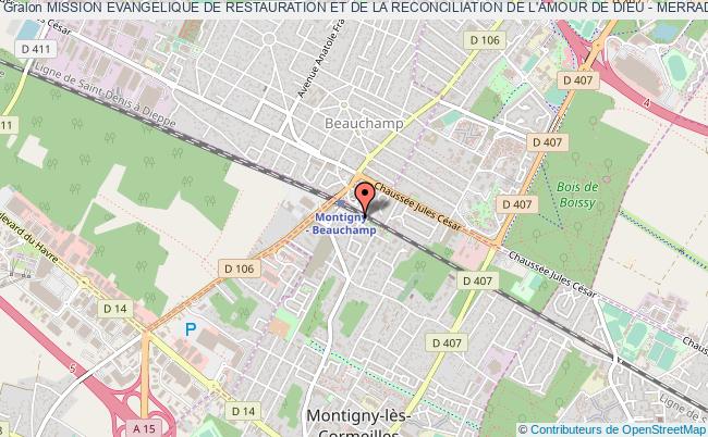 plan association Mission Evangelique De Restauration Et De La Reconciliation De L'amour De Dieu - Merrad Montigny-lès-Cormeilles