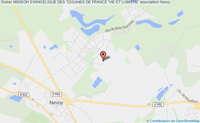 plan association Mission Evangelique Des Tziganes De France 'vie Et Lumiere' Nevoy
