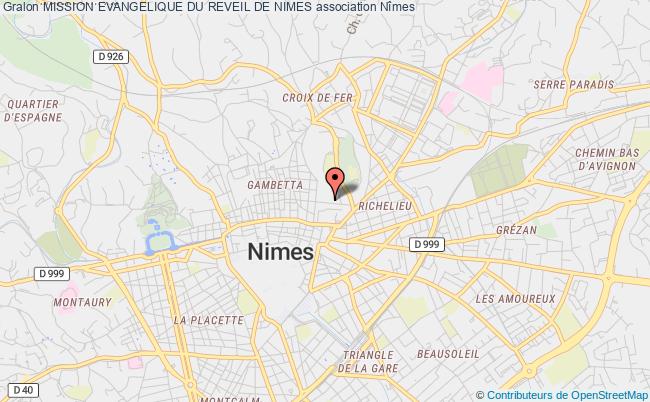 plan association Mission Evangelique Du Reveil De Nimes Nîmes