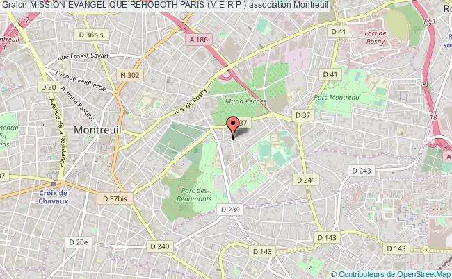 plan association Mission Evangelique Rehoboth Paris (m E R P ) Montreuil