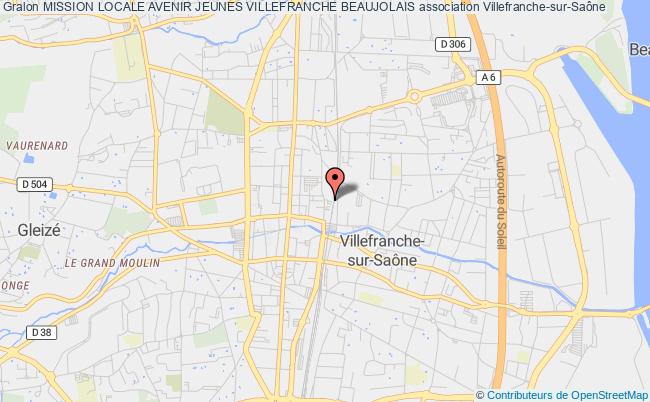plan association Mission Locale Avenir Jeunes Villefranche Beaujolais 