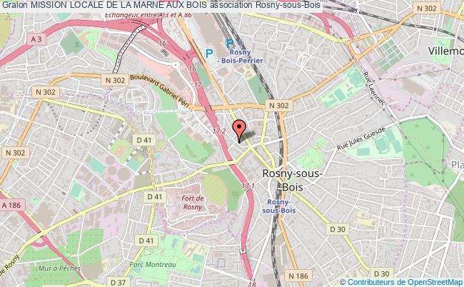 plan association Mission Locale De La Marne Aux Bois Rosny-sous-Bois