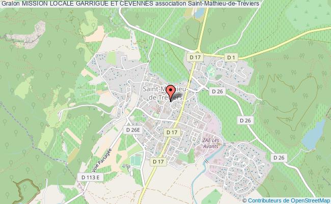 plan association Mission Locale Garrigue Et Cevennes Saint-Mathieu-de-Tréviers