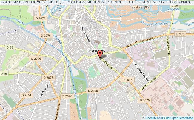 plan association Mission Locale Jeunes (de Bourges, Mehun-sur-yevre Et St-florent-sur-cher) Bourges