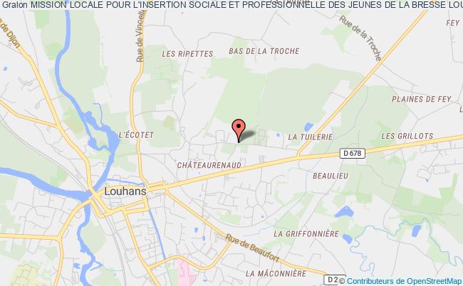 plan association Mission Locale Pour L'insertion Sociale Et Professionnelle Des Jeunes De La Bresse Louhannaise Louhans