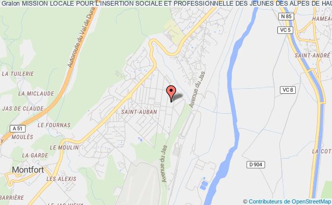 plan association Mission Locale Pour L'insertion Sociale Et Professionnelle Des Jeunes Des Alpes De Haute-provence Château-Arnoux-Saint-Auban