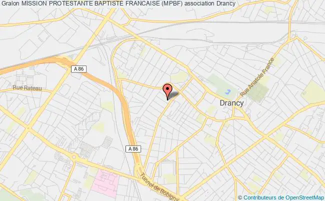 plan association Mission Protestante Baptiste Francaise (mpbf) Drancy