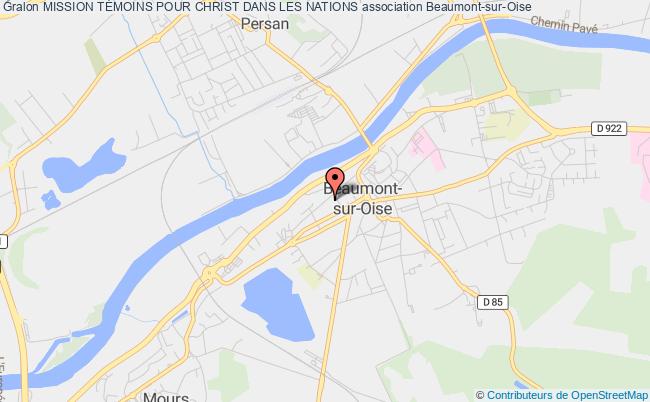 plan association Mission TÉmoins Pour Christ Dans Les Nations Beaumont-sur-Oise