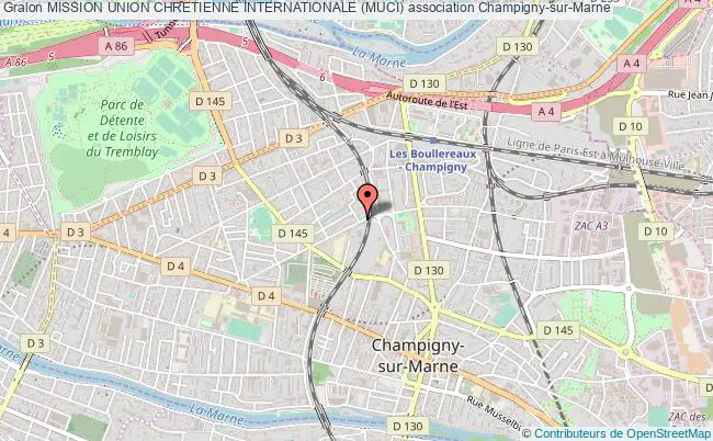 plan association Mission Union Chretienne Internationale (muci) Champigny-sur-Marne
