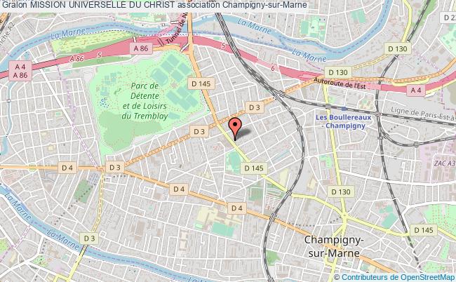 plan association Mission Universelle Du Christ Champigny-sur-Marne