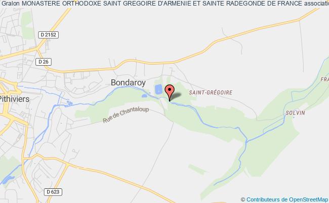 plan association Monastere Orthodoxe Saint Gregoire D'armenie Et Sainte Radegonde De France Bondaroy